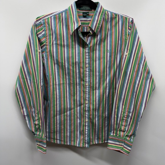 Lauren Ralph Lauren Tops - Lauren Ralph Lauren Womens Petite Medium Blouse Shirt Top Office Quiet Luxury‎